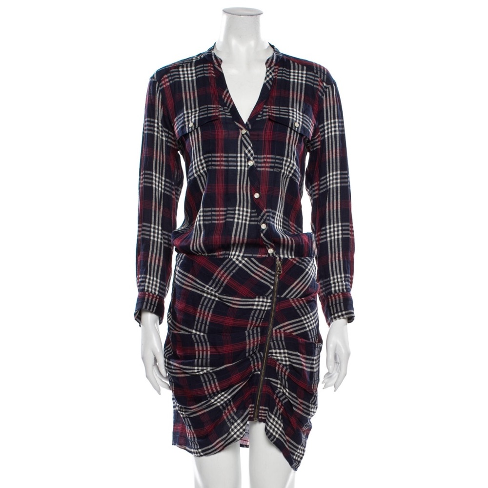 COPY - Veronica Beard Plaid Dress Size 4 Navy and Red
